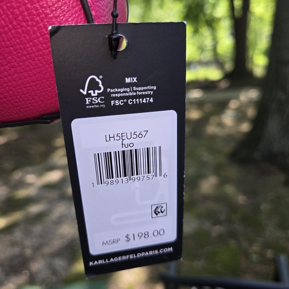 Karl Lagerfeld Maybelle Rhinestone Emblished Crossbody Bag w/Earbud Pouch, NWT - Picture 2 of 7